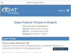 'expat-finland.com' screenshot