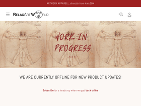 relaxartworld.com homepage screenshot