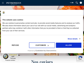 'petrossian.fr' screenshot