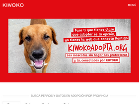 'kiwokoadopta.org' screenshot