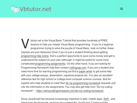 'vbtutor.net' screenshot