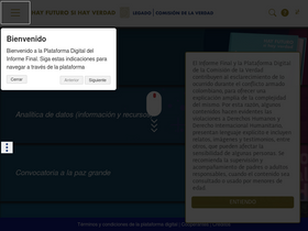 'comisiondelaverdad.co' screenshot