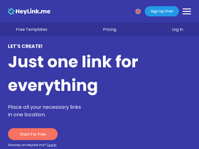'heylink.me' screenshot
