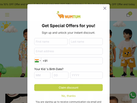 numtum.com homepage screenshot