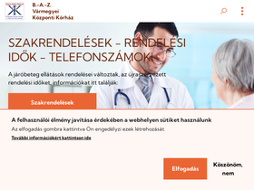'bazmkorhaz.hu' screenshot