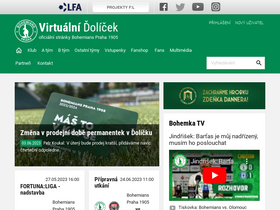 'bohemians.cz' screenshot