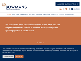 'bowmanslaw.com' screenshot