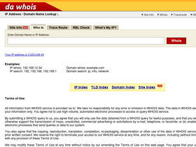 'dawhois.com' screenshot