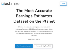 'estimize.com' screenshot