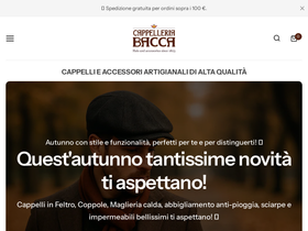 Cappelleria Bacca website screenshot