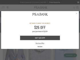 'josbank.com' screenshot