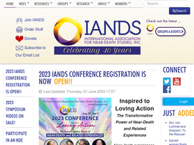'iands.org' screenshot