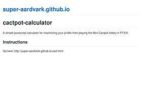'super-aardvark.github.io' screenshot