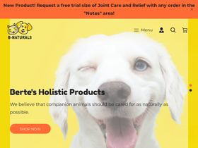 b-naturals.com homepage screenshot