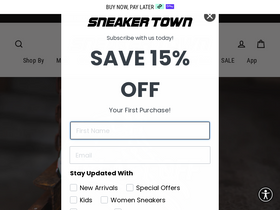 'sneakertownmia.com' screenshot