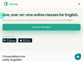 'clapingo.com' screenshot