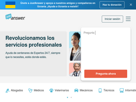 'justanswer.es' screenshot