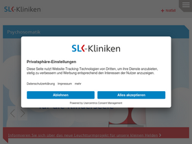 'slk-kliniken.de' screenshot