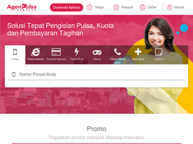 'isipulsa.web.id' screenshot