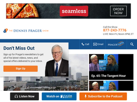 'dennisprager.com' screenshot