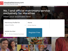 'marathamatrimony.com' screenshot