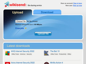 'wikisend.com' screenshot