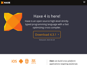 'haxe.org' screenshot