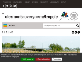 'clermontmetropole.eu' screenshot