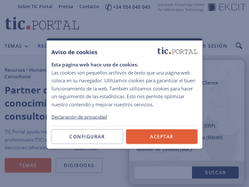 'ticportal.es' screenshot