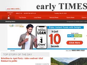 'earlytimes.in' screenshot