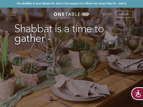 'onetable.org' screenshot