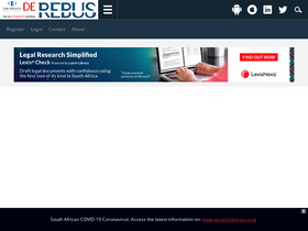 'derebus.org.za' screenshot