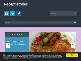 'receptletoltes.hu' screenshot