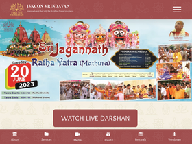 'iskconvrindavan.com' screenshot