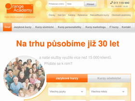 'orangeacademy.cz' screenshot