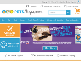 'pets-megastore.com.au' screenshot