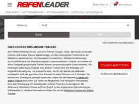 'reifenleader.ch' screenshot