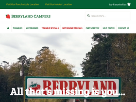 'berrylandcampers.com' screenshot