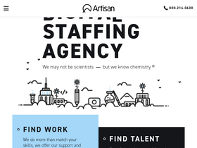 'artisantalent.com' screenshot