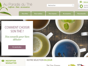 'auparadisduthe.com' screenshot