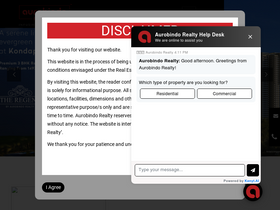 'aurobindorealty.com' screenshot