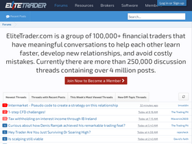 'elitetrader.com' screenshot