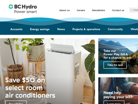 'bchydro.com' screenshot