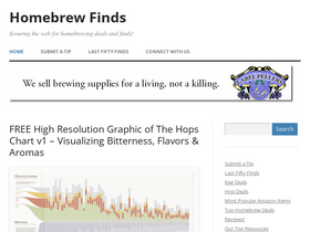 'homebrewfinds.com' screenshot