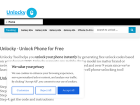 'unlocky.org' screenshot