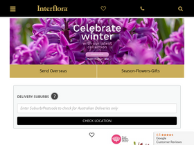 'interflora.com.au' screenshot