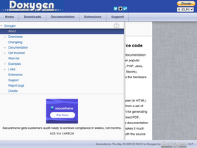 'doxygen.nl' screenshot