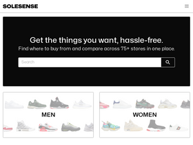 'solesense.com' screenshot