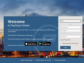 'payclock.com' screenshot