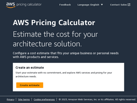 'calculator.aws' screenshot